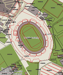 Katastrálna mapa, katastrálna mapa na podklade leteckej snímky