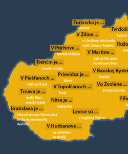 Mapa našepkávania Slovenska
